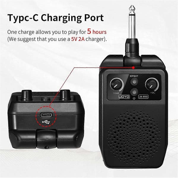 JOYO Mini Elektrisk Gitarrförstärkare 5W Gitarrförstärkare med 4 Effekter (JA-05G)_Kvalitetsgåvor
