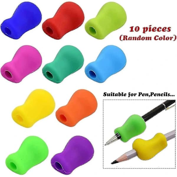10 Kids Pen Grips Silicone Writing Tool Writing Aid