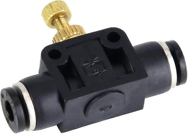 Luftflödesregulator i koppar + plast T-formad luftkoppling Luftregulator för slang (8 mm)