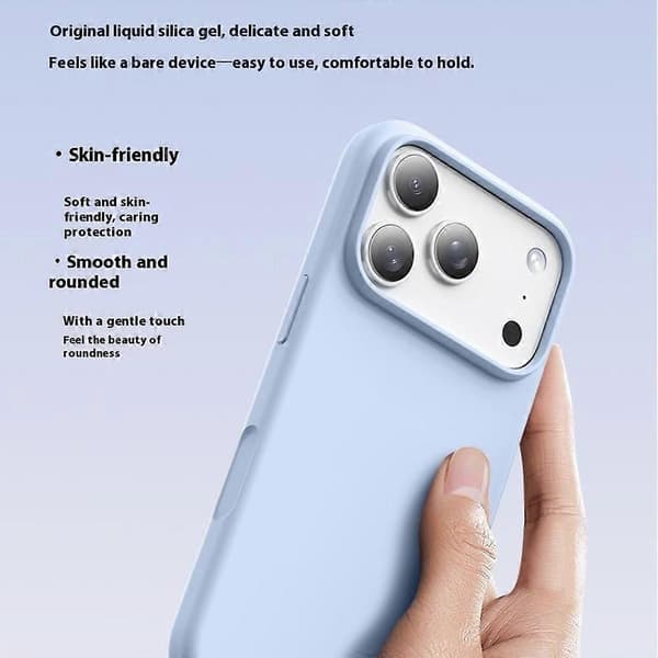 For iPhone 17 Pro Case Ultra-thin Liquid Silicone + PC Anti-Scratch Phone Case with Camera Touch Co (Antique White)