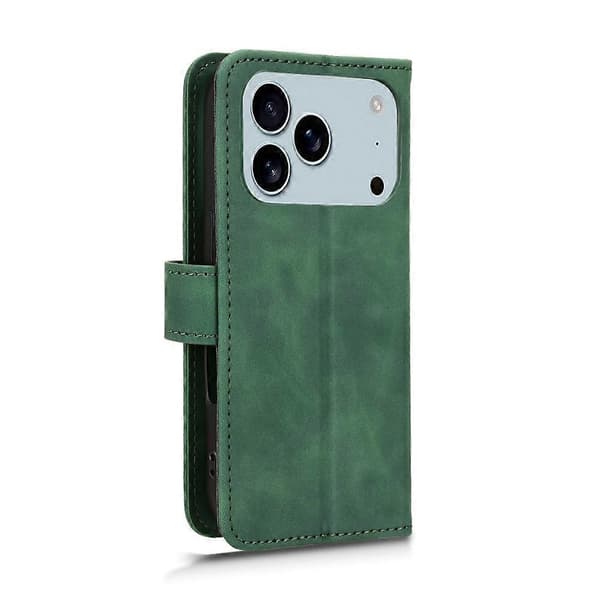 Compatible Leather Case for iPhone 17 Pro, Skin Feel, Anti-Drop, Wallet Case (Green)