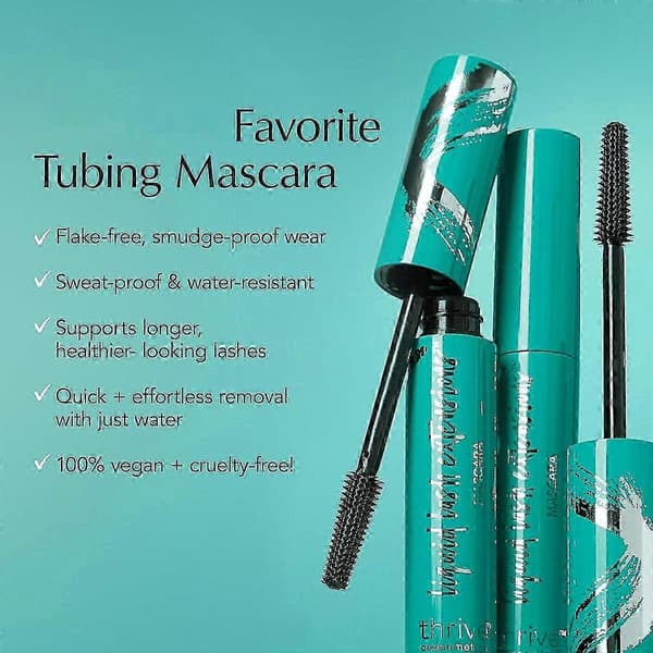 Liquid Lash Extensions Mascara, Lengthening, Volumizing and Curling, Smudge-Proof, Washable, Vegan (Brown-Black) (3 Pack)