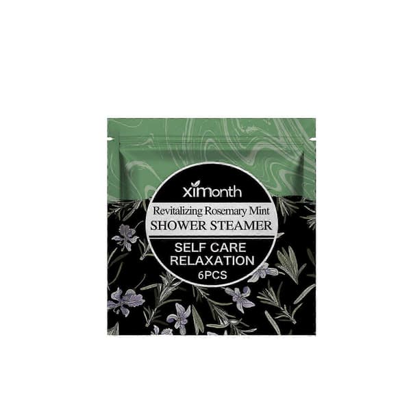 Aromaterapi Dusjtabletter Forfriskende Rosmarinmynte, Langvarig Duft for Avslapning Dyprensing, 6 stk