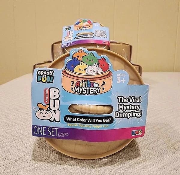 Crazy Fun Rainbow Mystery Squishy Bun Mystery Dumpling Leketøy
