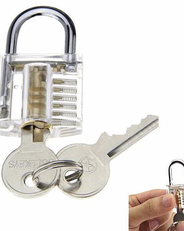 Transparent Practice Padlock Locksmith Puzzle Picklock - Best Gift - Christmas Gift_Special Gift