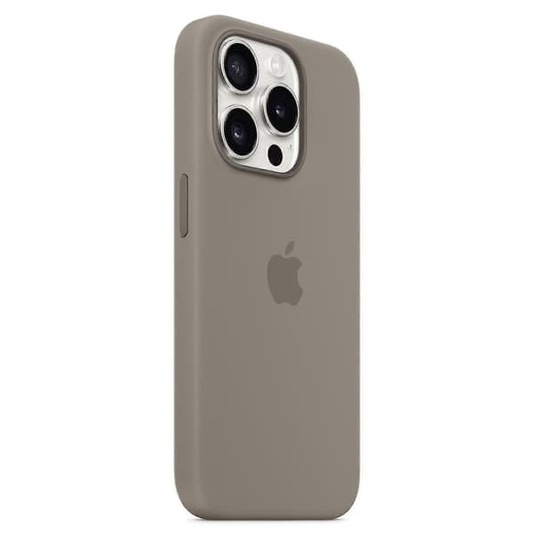 Silikonskal för iPhone 15 Pro Kompatibelt med MagSafe (Grå)
