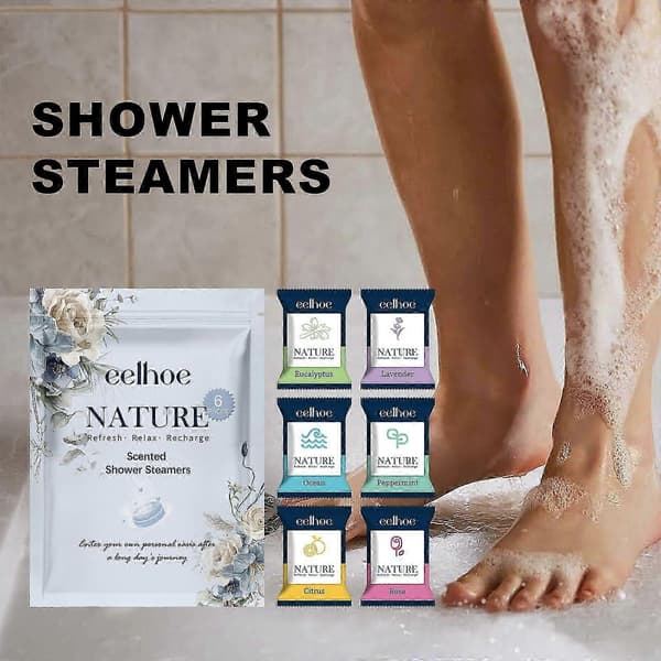 Deep Cleansing and Moisturizing Shower Tablets with Aromatherapy - 6 Scents for Relaxation and Rejuvenation