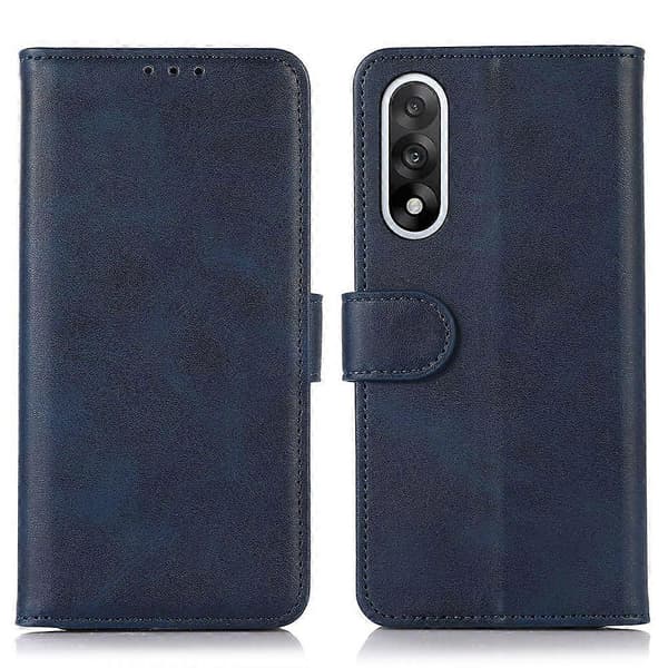 Case for OnePlus Nord 5 5G, Cowhide Texture Leather Wallet Case with Stand (Blue)