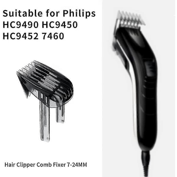 2-pack Hair Clipper Combs, Compatible with Philips HC9450, HC9490, HC9452, and HC7460, Adjustable Range 7-24 mm.