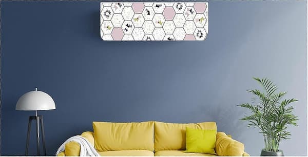 Foldable Design Cover for Indoor Air Conditioner, Printed Style, Suitable for 1.5 Ton Split Units
