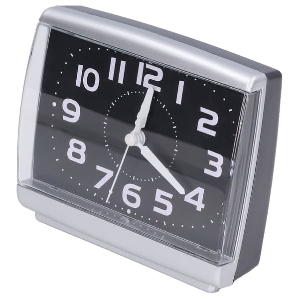 Square Silent Alarm Clock Simple Style Desk Clock Dorm Office Home Decor Black