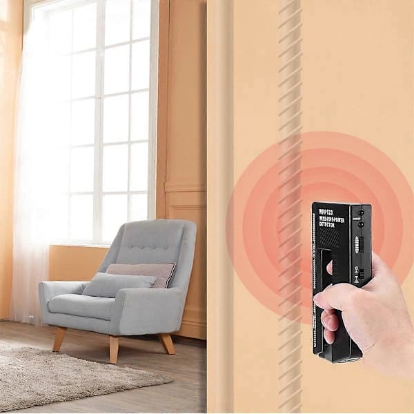 Wall Scanner, Wpp123 - Portable Tool - AC Metal Detector - Adjustable Power - Pipe Detector - Home Wall Locator - Pointer (Black)