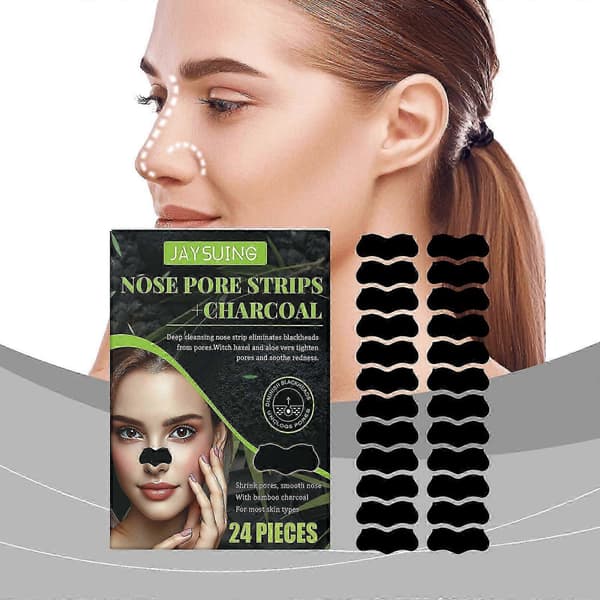 Kul Pore Rensende Strips - Dyb Fjernelse af Hudorme & Pore Minimering, 24 Stk.