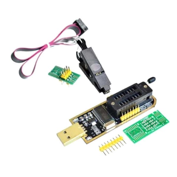 Ch341a 24 25 -sarjan Eeprom Flash Bios USB-ohjelmointimoduuli + Soic8 Sop8 -testipidike Eeprom 93cxx:lle