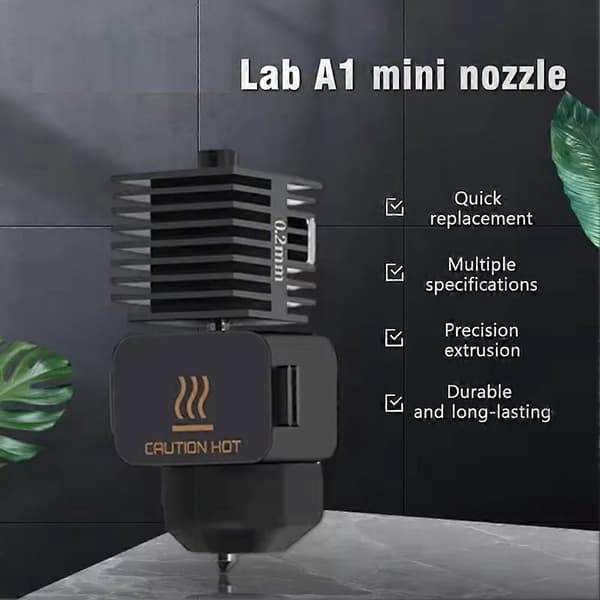 Bambu Lab A1 Mini Hotend 0,4 mm Hotend Bambu-suuttimien kokoonpanoon 0.4mm