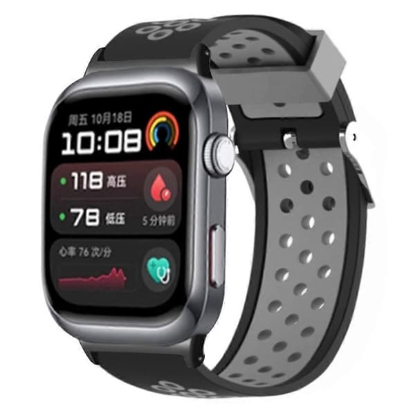 Til Huawei Watch D2 Silikone Urrem Justerbar Åndbar Erstatningsrem - Sort Blå