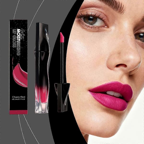 Long-lasting Lipstick, Waterproof and Transfer-proof, Glossy Finish, Lightweight, High Coverage (Reddish Brown)
