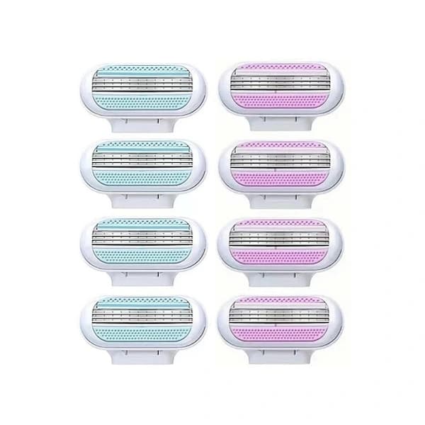 32-pak barberblade til kvinder - Kompatible med Gillette Venus Blå og Pink