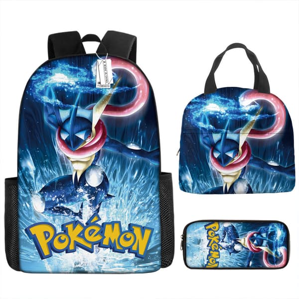 2025 Latest Model Pokémon Backpack Set Includes a School Bag, Lunch Bag, and Pencil Case 8