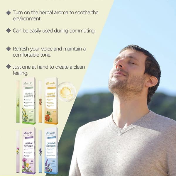 4-pack Herbal Diffuser Pens for Lung Cleansing & Energy Boost with Mullein_Cheap Gifts