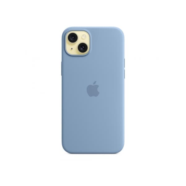 Apple iPhone 15 Plus silikoneetui med MagSafe Vinterblå MT193