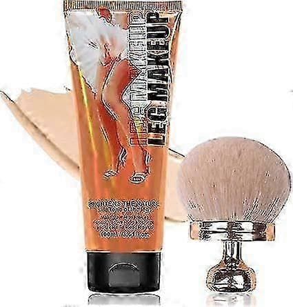 Benmakeupkräm & Borstset, Kroppstäckande Perfektor, Hudtonsperfektor för Ben, Tatueringstäckande Makeup (K1)