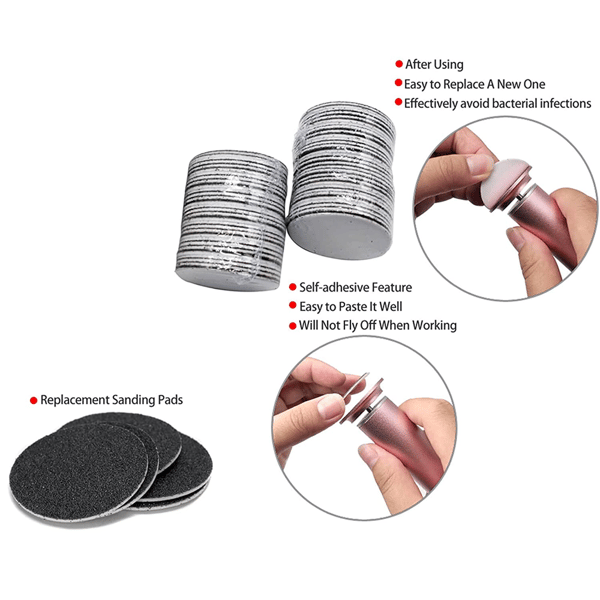 Replacement Sandpaper Discs for Electric Foot File