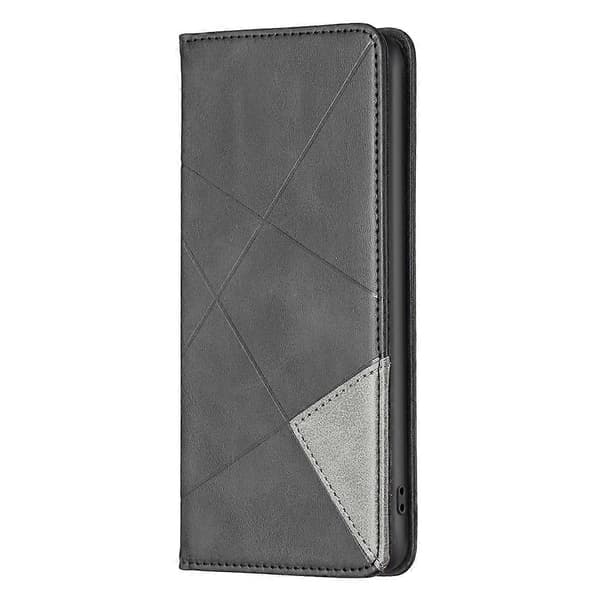 For OnePlus 10 Pro 5G Prismatic Invisible Magnetic Leather Phone Case (Black)