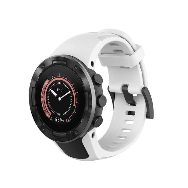 Blød silikone urrem til Suunto 5 22,5 mm - Sort