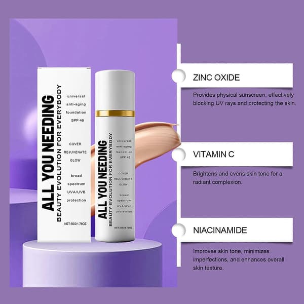 Liquid Foundation Natural Glow Long-lasting Smooth Coverage for Daily Use