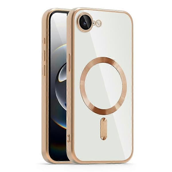 Kompatibelt deksel til iPhone 16e, kompatibelt med MagSafe TPU + PC Klar Bakside (Brun)