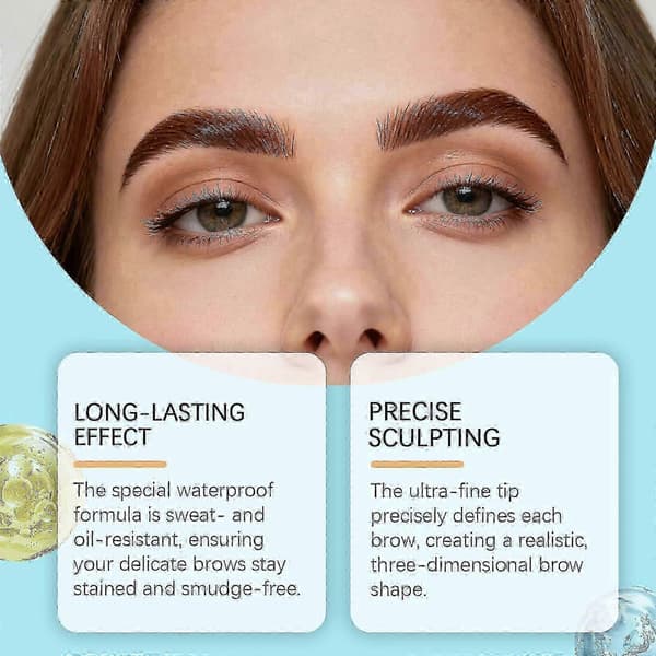 Eyebrow Pencil with 4-Tip Microblade for Natural Eyebrow Makeup Eyebrow Microblading Pen Waterproof & Smudge-Proof_hyq