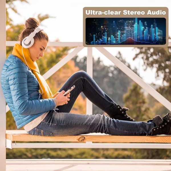 USB-C til 3,5 mm hodetelefonkontaktadapter (1 stk, svart), Type-C til Aux lydkonverteringskabel