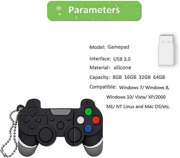 Minneplugg 32 GB USB 3.0 Flash-stasjon - Acsergery Nyhet Spillkontroller USB3.0 Plugg 32 Gave