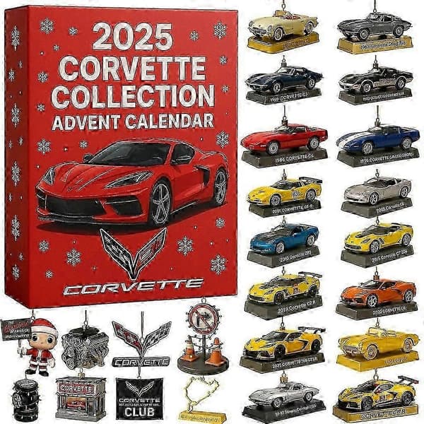 2026 Corvette Julekalender Bil Samlerstil til Nedtælling til Ferie