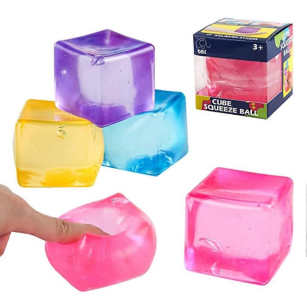 2026 newCube Stressbold Squishy Legetøj, Blødt Sensorisk Fidget Legetøj til Angstlindring, Strækbart Stresslindrende Legetøj til Børn og Voksne
