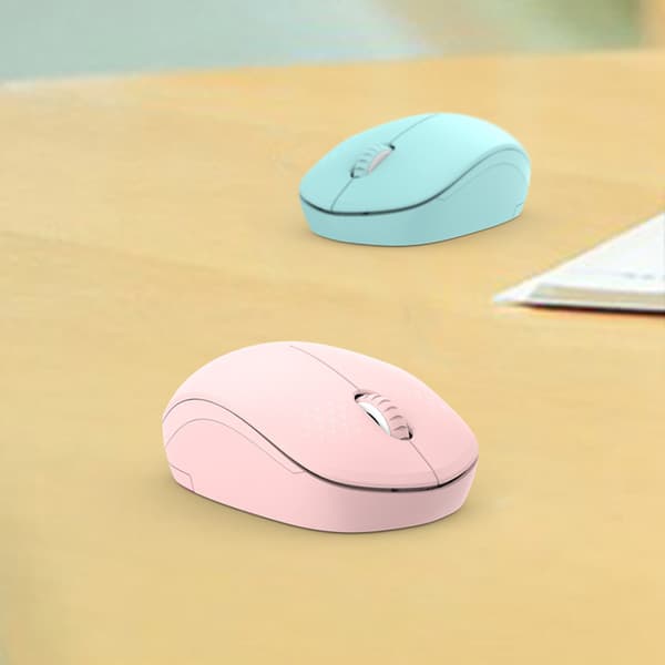 Mini Wireless Mouse, 2.4G Silent Mouse with USB Receiver - Portable Computer Mice for PC, Tablet, Laptop with Windows System (Green)
