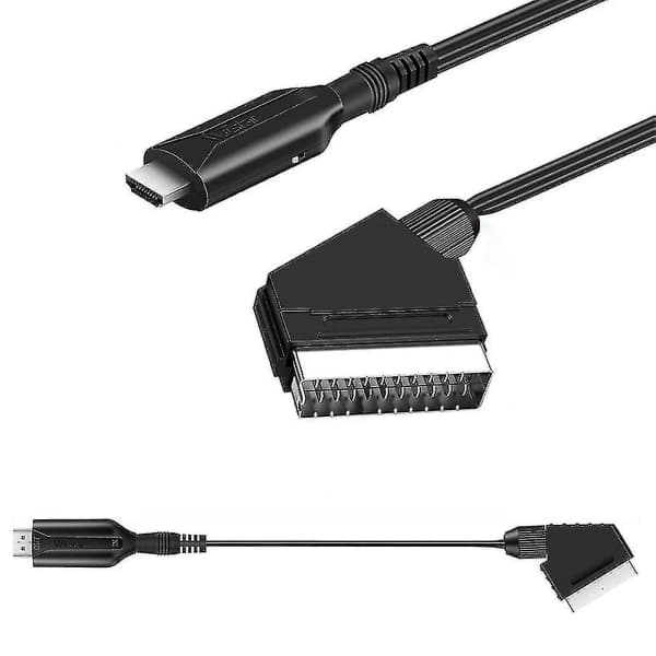 Scart til HDMI-konverter O Videoadapter for HDTV/DVD/digitalboks/PS3/PAL/NTSC_Billige gaver