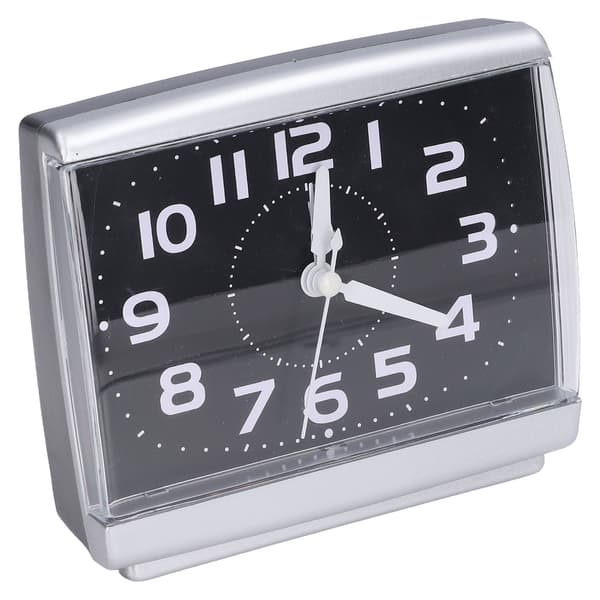 Square Silent Alarm Clock Simple Style Desk Clock Dorm Office Home Decor Black