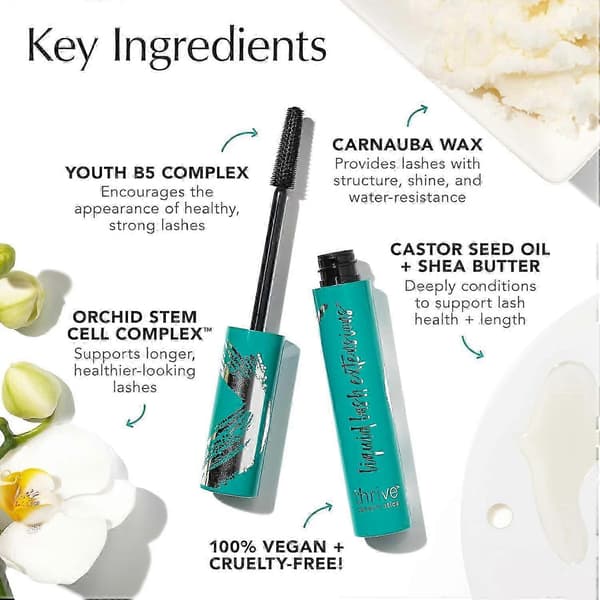 Liquid Lash Extensions Mascara, Lengthening, Volumizing and Curling, Smudge-Proof, Washable, Vegan (Brown-Black) (3 Pack)