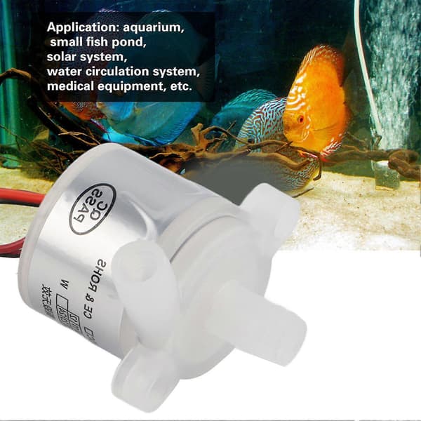 Borstlös vattenpump, 1 st vit mini DC vattenpump vattenpump optimal effektivitet