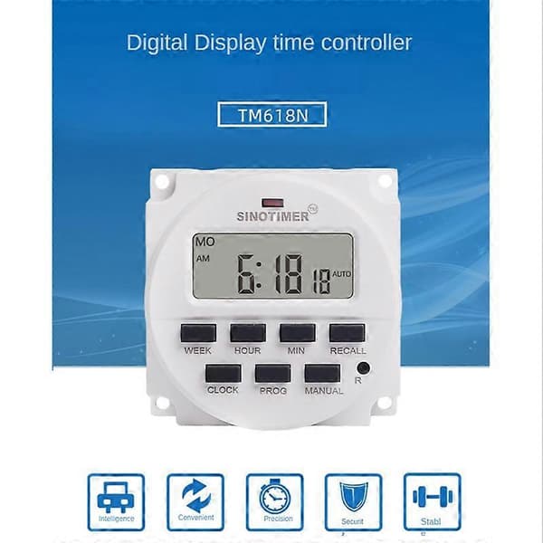 SINOTIMER Tm618N-2 Lcd 1,6 tums digital programmerbar timerbrytare_Gåva