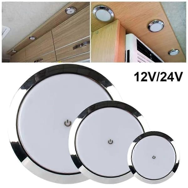 Overflatemontert LED Tak Downlight 12V/24V Berøringsbryter Pucklampe Kuppellys_Gave