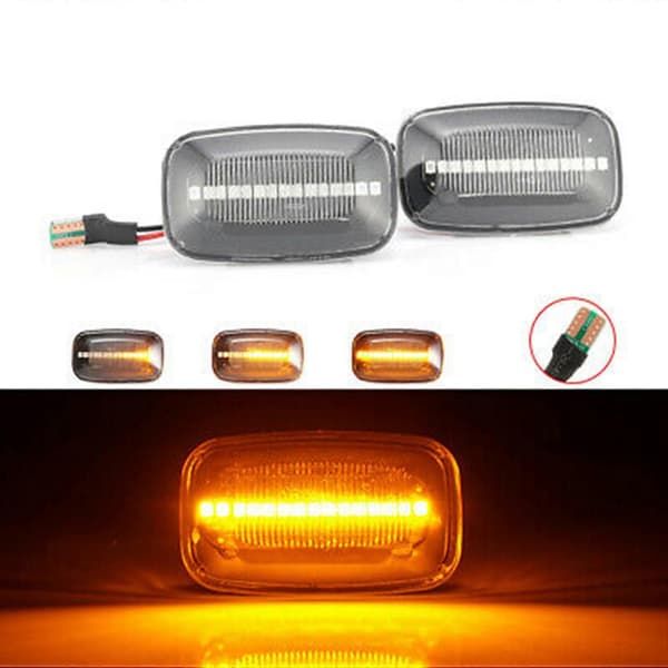 Dynamiske LED-sidemarkeringslys, flydende blinklys til Land Cruiser 70 80 100-serien