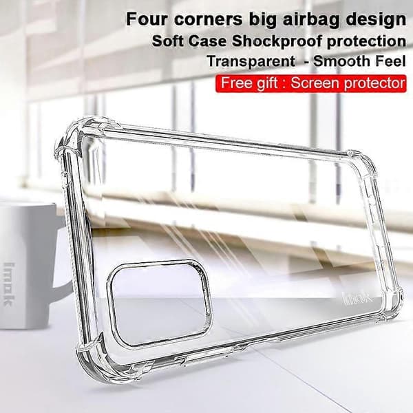 (New) For HTC Desire 21 Pro 5G IMAK All Coverage Shockproof Airbag TPU Case