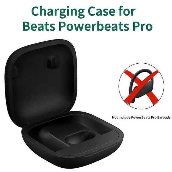 For Beats Powerbeats Pro Ladeveske Erstatning Trådløs Ladeboks Bluetooth Hodetelefon Laderboks Black