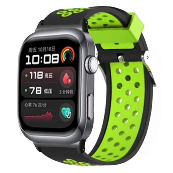 Til Huawei Watch D2 Silikone Urrem Justerbar Åndbar Erstatningsrem - Sort Blå