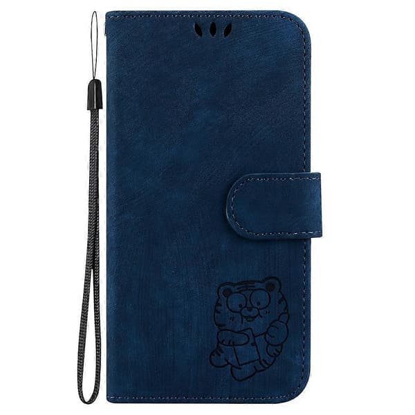 Small Tiger Embossed Leather Phone Case (For OnePlus Ace 5 Racing / Nord CE5)