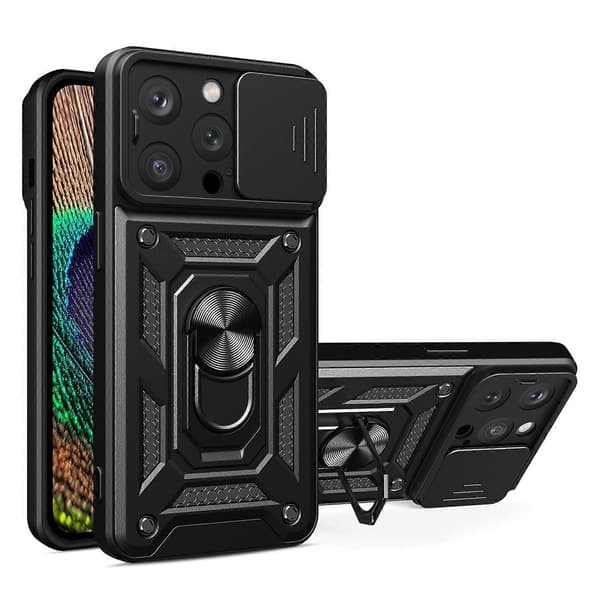 Sliding Camera Cover Design TPU+PC Phone Case (For iPhone 15 Pro)