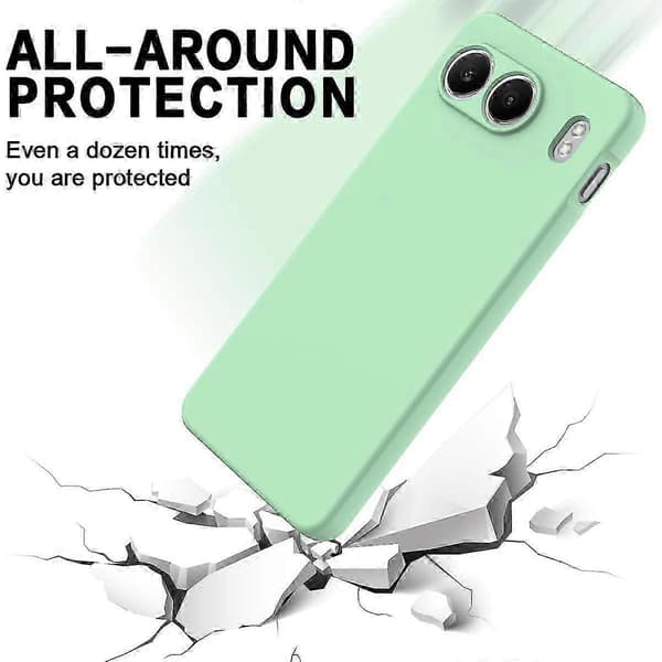 Liquid Silicone Case for OnePlus Nord 4 Scratch Protection with Integrated Hand Strap - (Green)